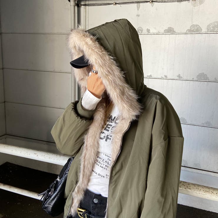 リバーシブルファーフードミリタリージャケット | non-hedge  | 詳細画像17 