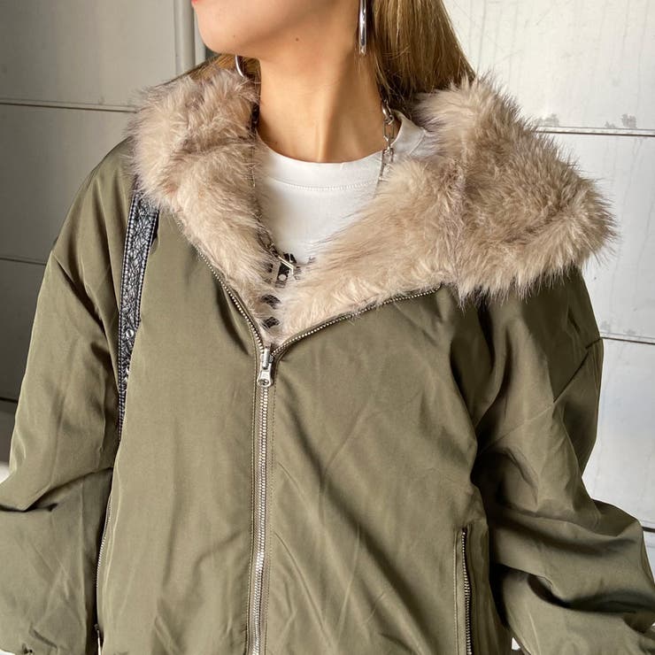 リバーシブルファーフードミリタリージャケット | non-hedge  | 詳細画像21 