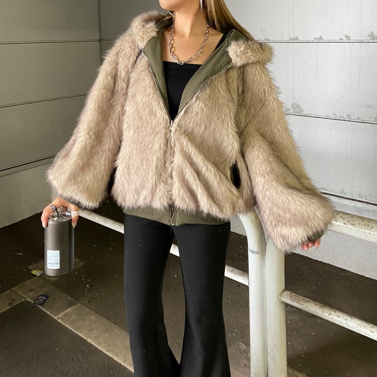 リバーシブルファーフードミリタリージャケット | non-hedge  | 詳細画像6 