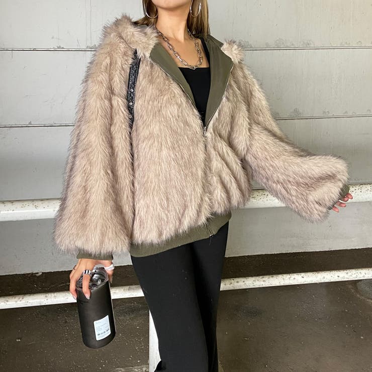 リバーシブルファーフードミリタリージャケット | non-hedge  | 詳細画像7 