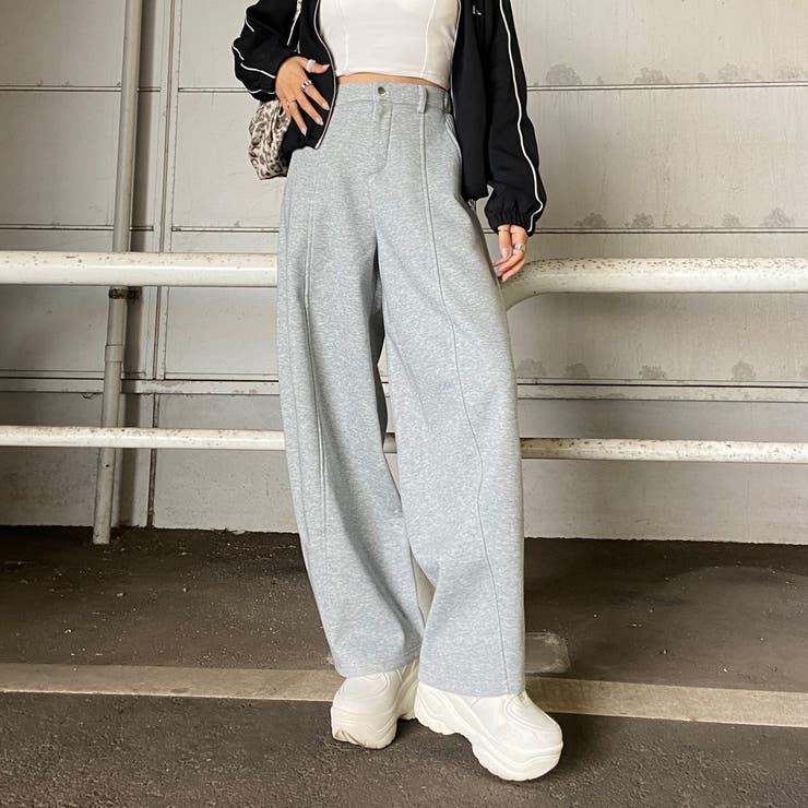 グレー | 裏起毛カーブパンツ | non-hedge 