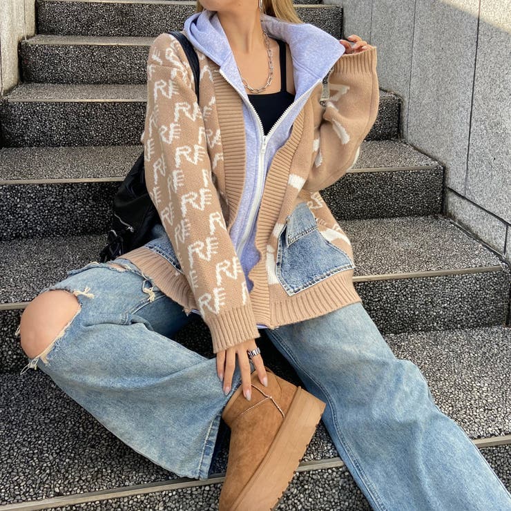 アンサンブル風デニムポケニットカーディガン | non-hedge  | 詳細画像10 