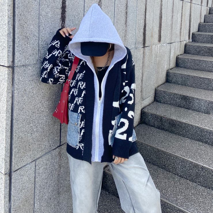 アンサンブル風デニムポケニットカーディガン | non-hedge  | 詳細画像14 