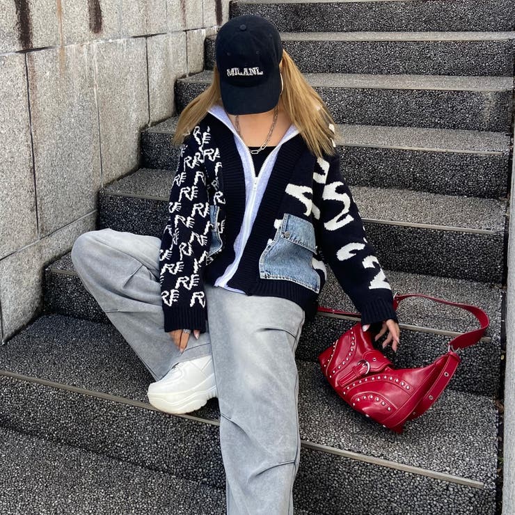 アンサンブル風デニムポケニットカーディガン | non-hedge  | 詳細画像19 