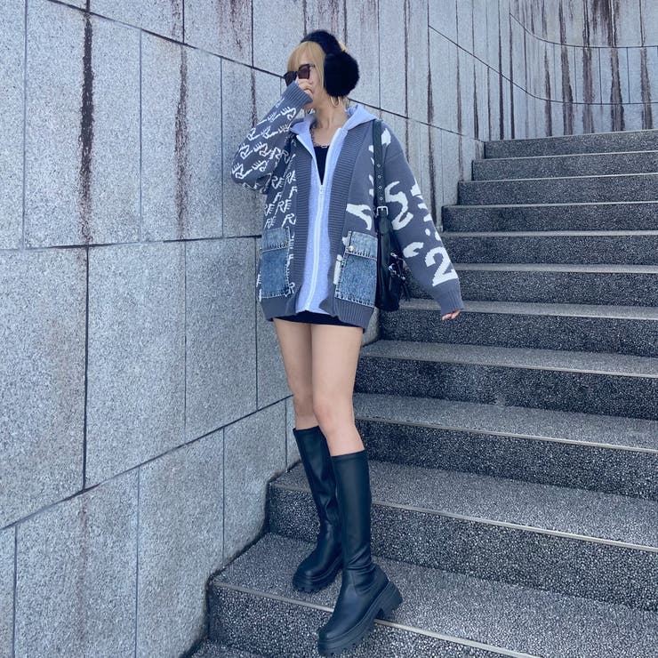 アンサンブル風デニムポケニットカーディガン | non-hedge  | 詳細画像20 