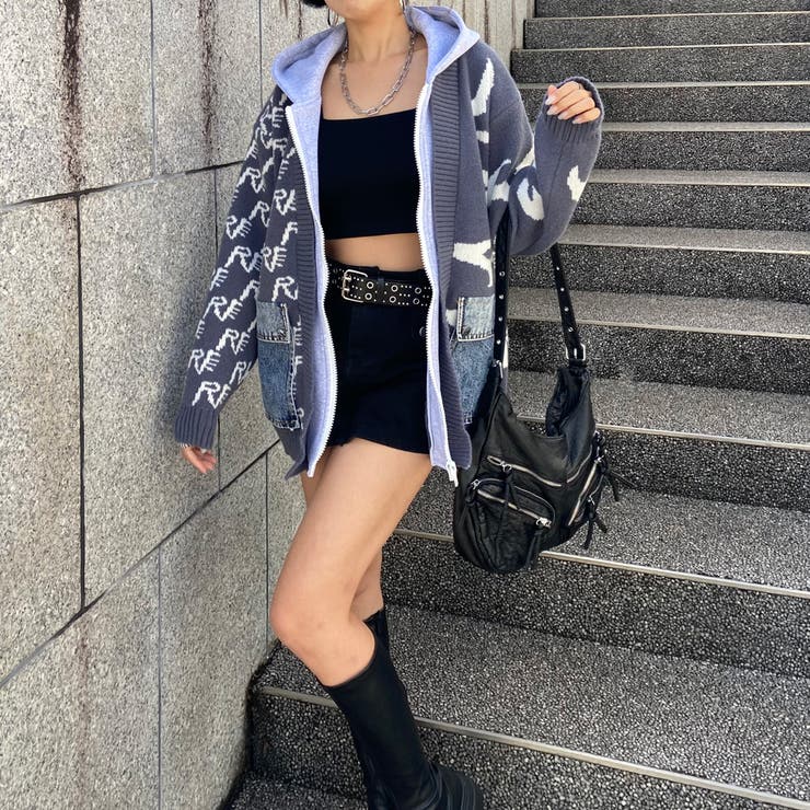 アンサンブル風デニムポケニットカーディガン | non-hedge  | 詳細画像26 