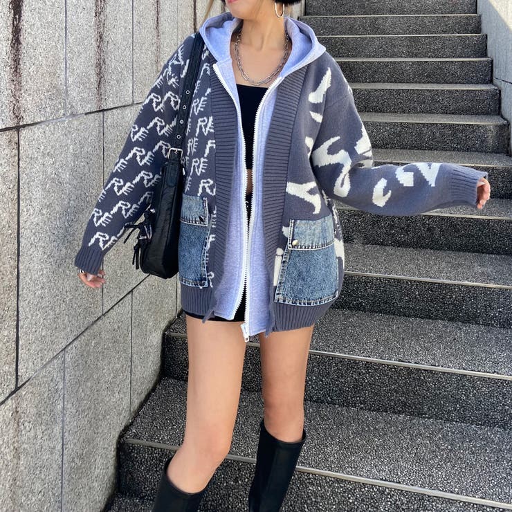 アンサンブル風デニムポケニットカーディガン | non-hedge  | 詳細画像27 