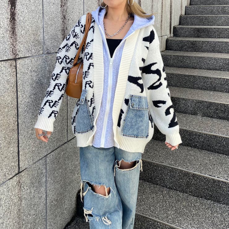 アンサンブル風デニムポケニットカーディガン | non-hedge  | 詳細画像39 