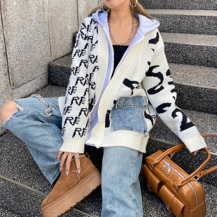 アンサンブル風デニムポケニットカーディガン | non-hedge  | 詳細画像43 