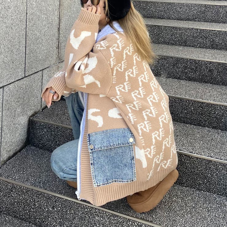 アンサンブル風デニムポケニットカーディガン | non-hedge  | 詳細画像5 