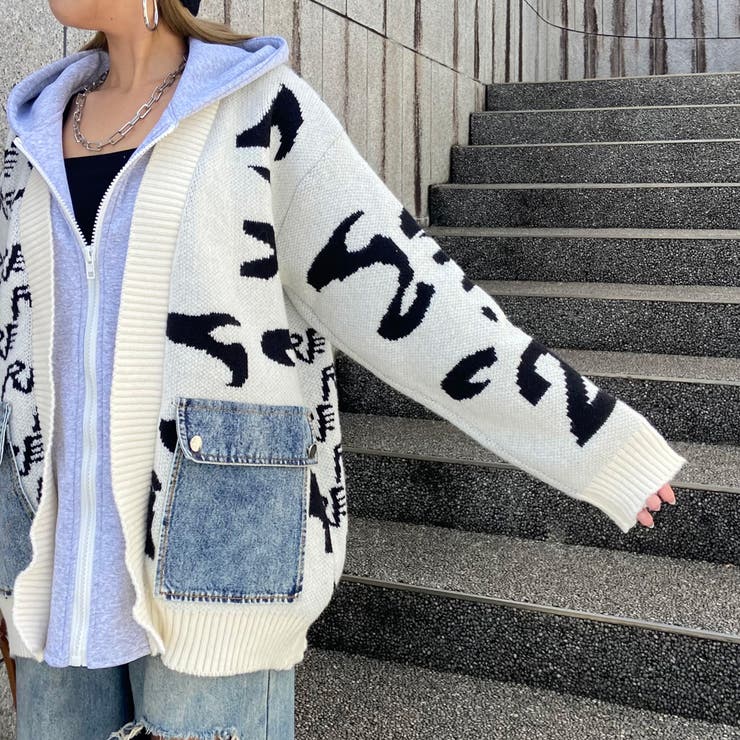 アンサンブル風デニムポケニットカーディガン | non-hedge  | 詳細画像47 