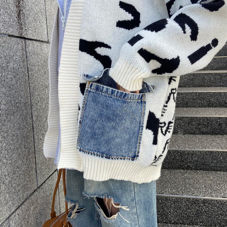 アンサンブル風デニムポケニットカーディガン | non-hedge  | 詳細画像48 