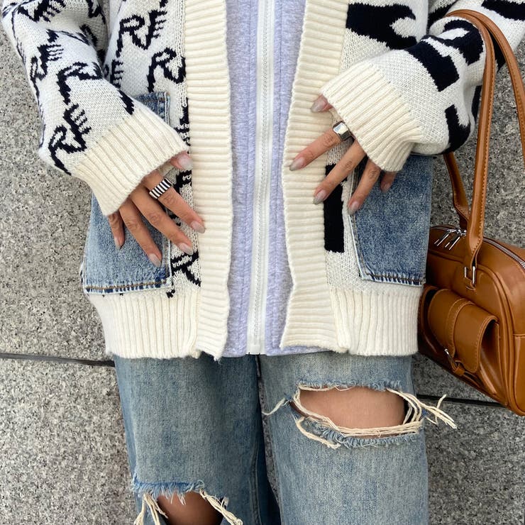 アンサンブル風デニムポケニットカーディガン | non-hedge  | 詳細画像49 