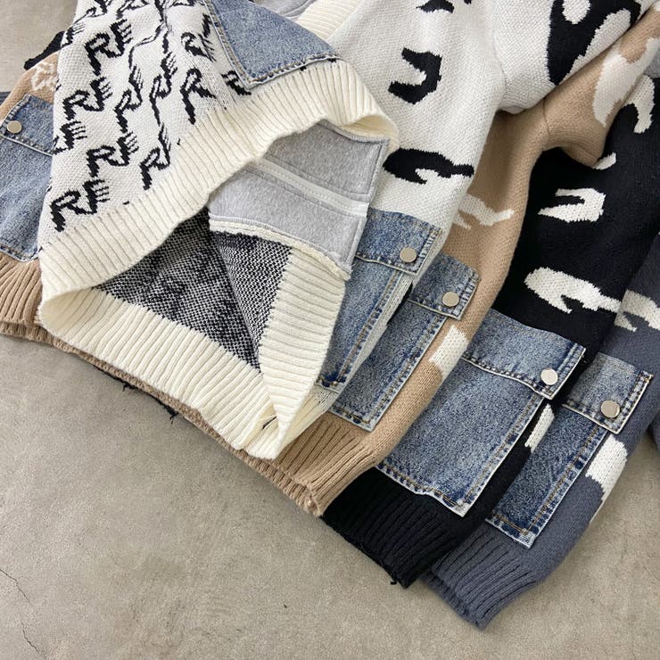 アンサンブル風デニムポケニットカーディガン | non-hedge  | 詳細画像56 