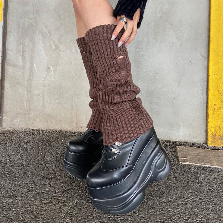 ブラウン | ダメージレッグウォーマー | non-hedge 