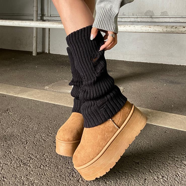 ブラック | ダメージレッグウォーマー | non-hedge 