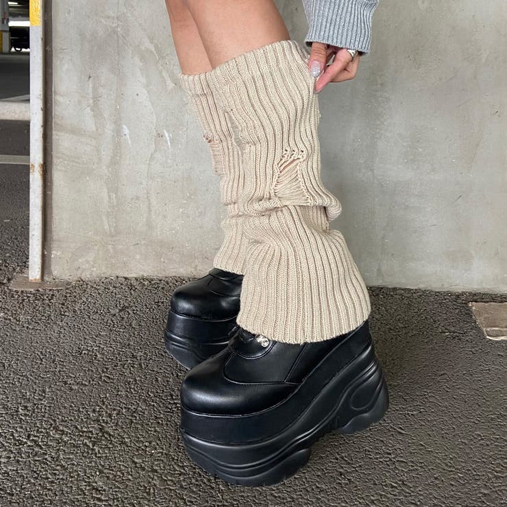 ベージュ | ダメージレッグウォーマー | non-hedge 