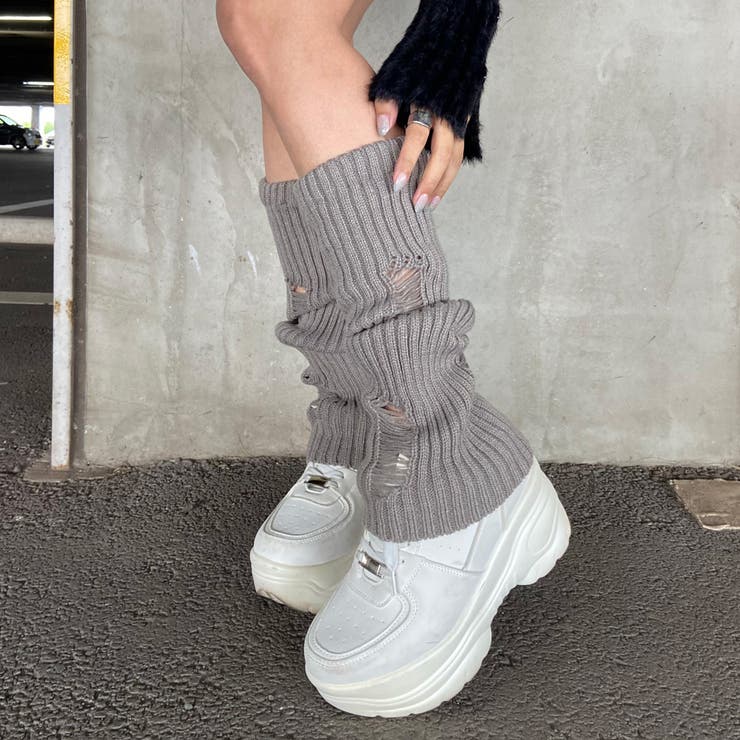 グレー | ダメージレッグウォーマー | non-hedge 