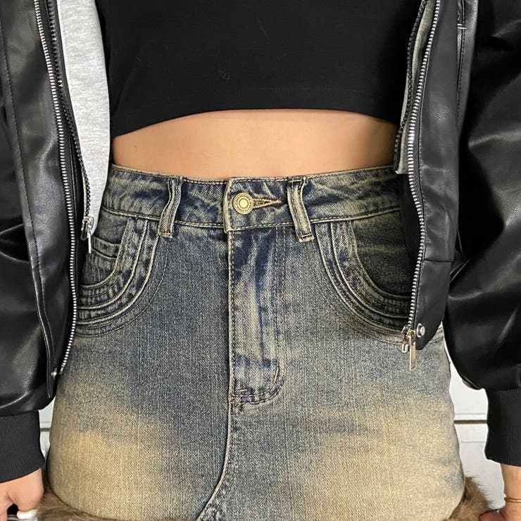 ファー切替デニムミニスカート | non-hedge  | 詳細画像12 