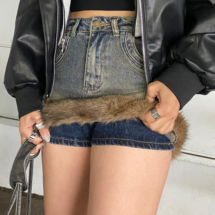 ファー切替デニムミニスカート | non-hedge  | 詳細画像17 