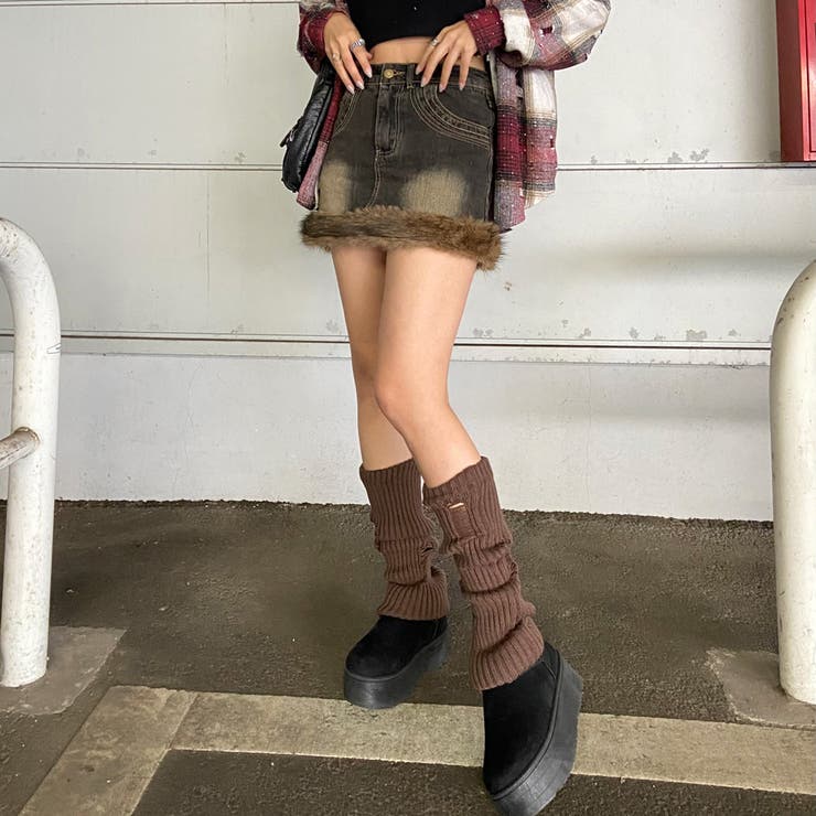 ファー切替デニムミニスカート | non-hedge  | 詳細画像21 