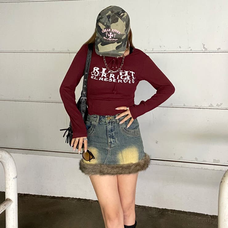 ファー切替デニムミニスカート | non-hedge  | 詳細画像25 