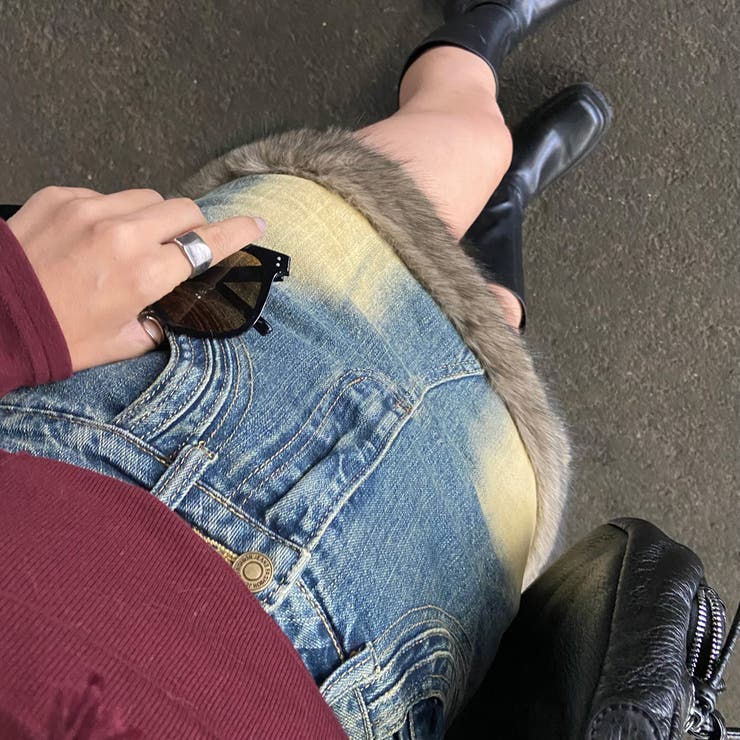 ファー切替デニムミニスカート | non-hedge  | 詳細画像31 