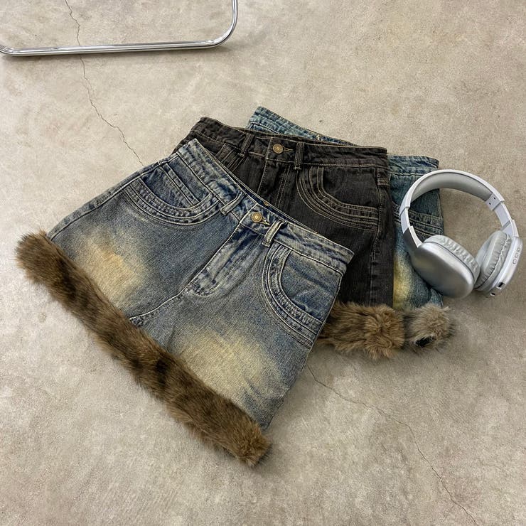 ファー切替デニムミニスカート | non-hedge  | 詳細画像34 