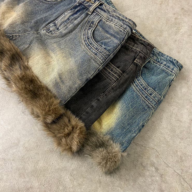 ファー切替デニムミニスカート | non-hedge  | 詳細画像36 