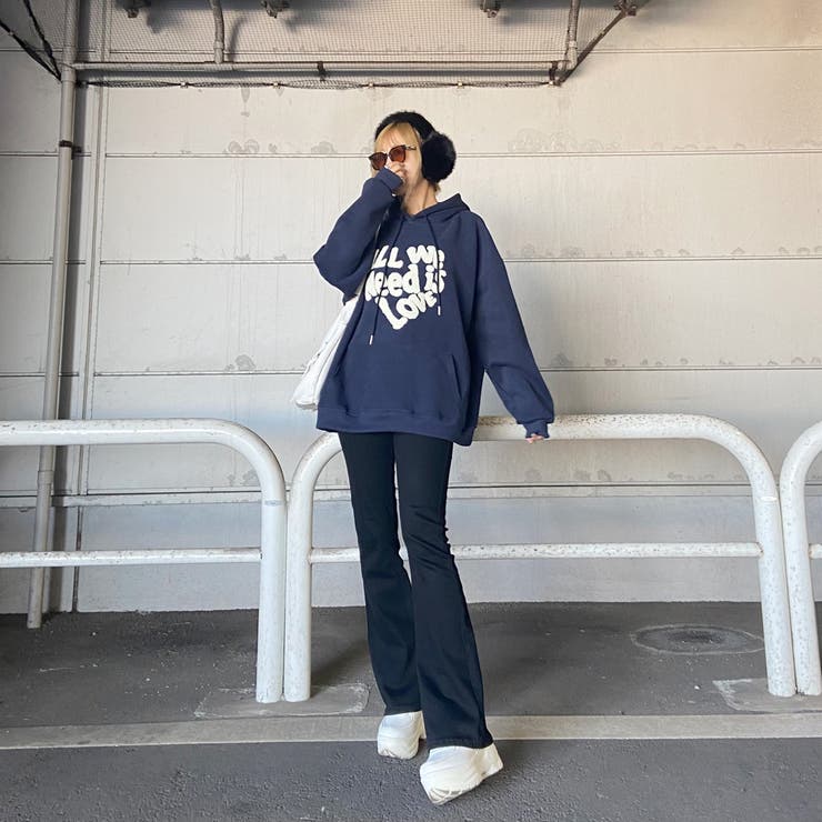 ボアロゴハートフードチュニック | non-hedge  | 詳細画像9 