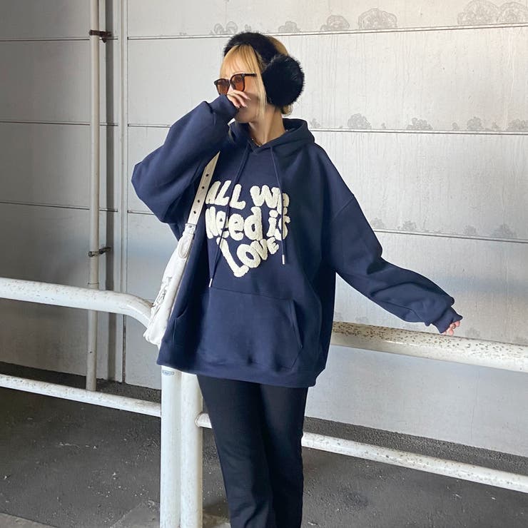 ボアロゴハートフードチュニック | non-hedge  | 詳細画像10 