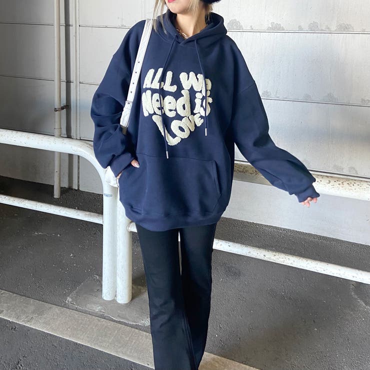 ボアロゴハートフードチュニック | non-hedge  | 詳細画像12 