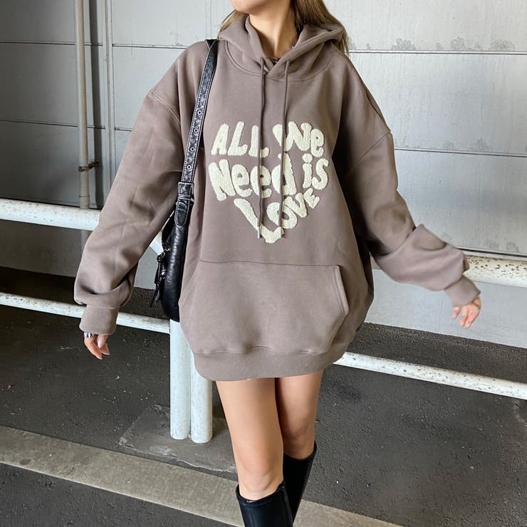 ボアロゴハートフードチュニック | non-hedge  | 詳細画像14 