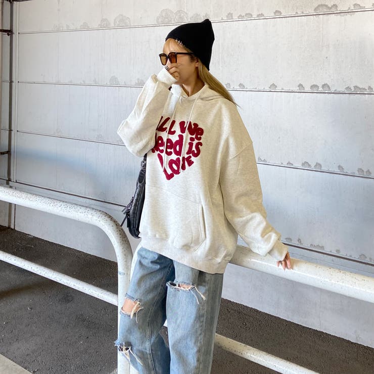 ボアロゴハートフードチュニック | non-hedge  | 詳細画像17 