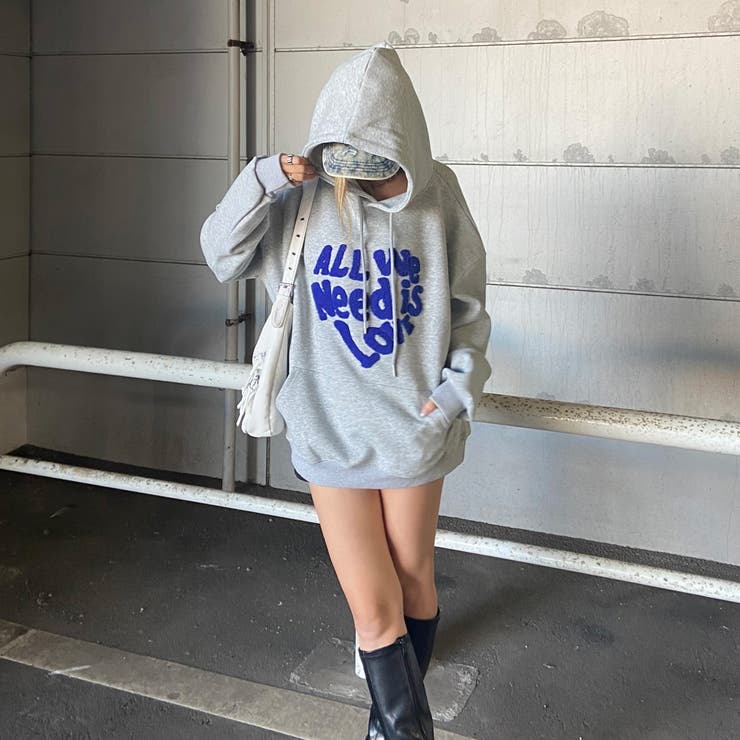 ボアロゴハートフードチュニック | non-hedge  | 詳細画像3 