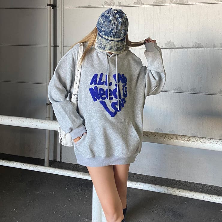 ボアロゴハートフードチュニック | non-hedge  | 詳細画像4 