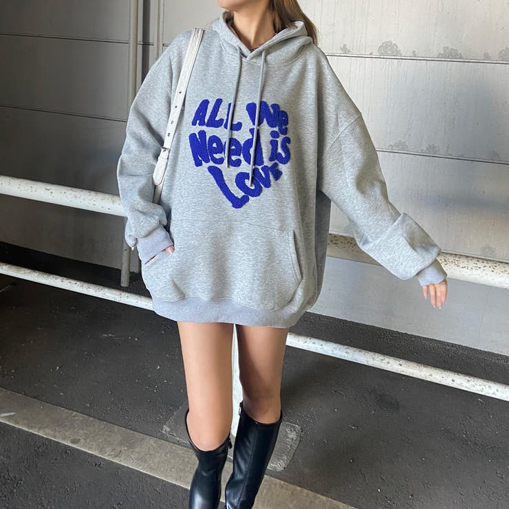 ボアロゴハートフードチュニック | non-hedge  | 詳細画像6 