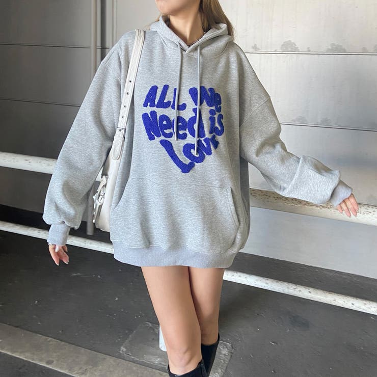 ボアロゴハートフードチュニック | non-hedge  | 詳細画像7 