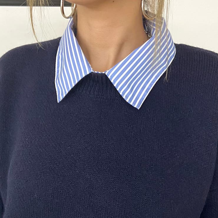 シャツアンサンブル風ニットトップス・スカートセットアップ | non-hedge  | 詳細画像31 