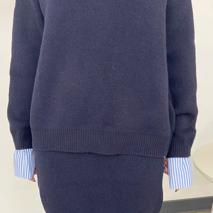 シャツアンサンブル風ニットトップス・スカートセットアップ | non-hedge  | 詳細画像38 