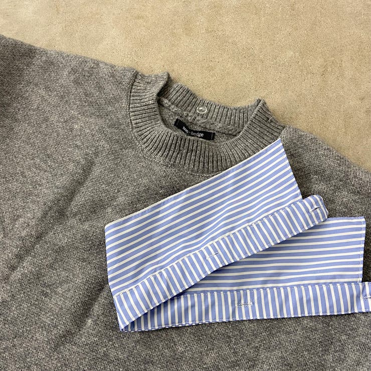 シャツアンサンブル風ニットトップス・スカートセットアップ | non-hedge  | 詳細画像49 