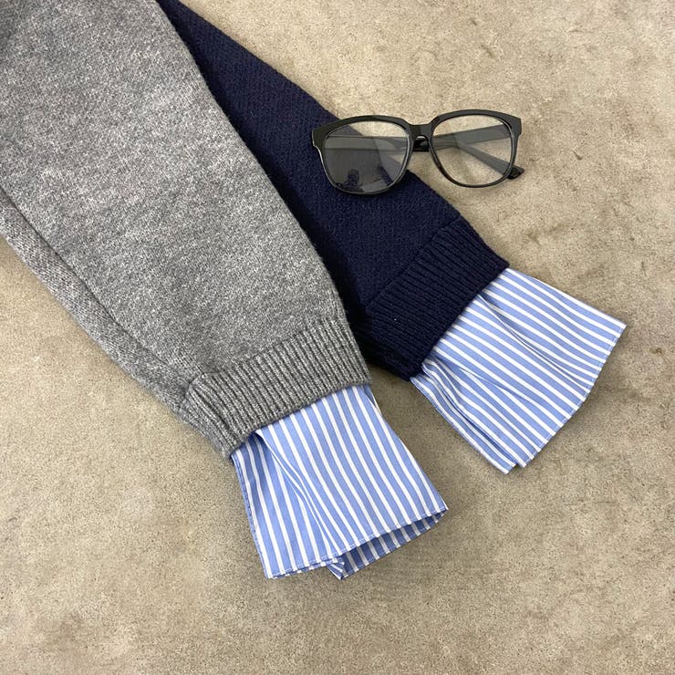 シャツアンサンブル風ニットトップス・スカートセットアップ | non-hedge  | 詳細画像51 