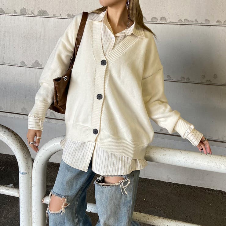 オフホワイト | カーディガン・シャツセット | non-hedge 