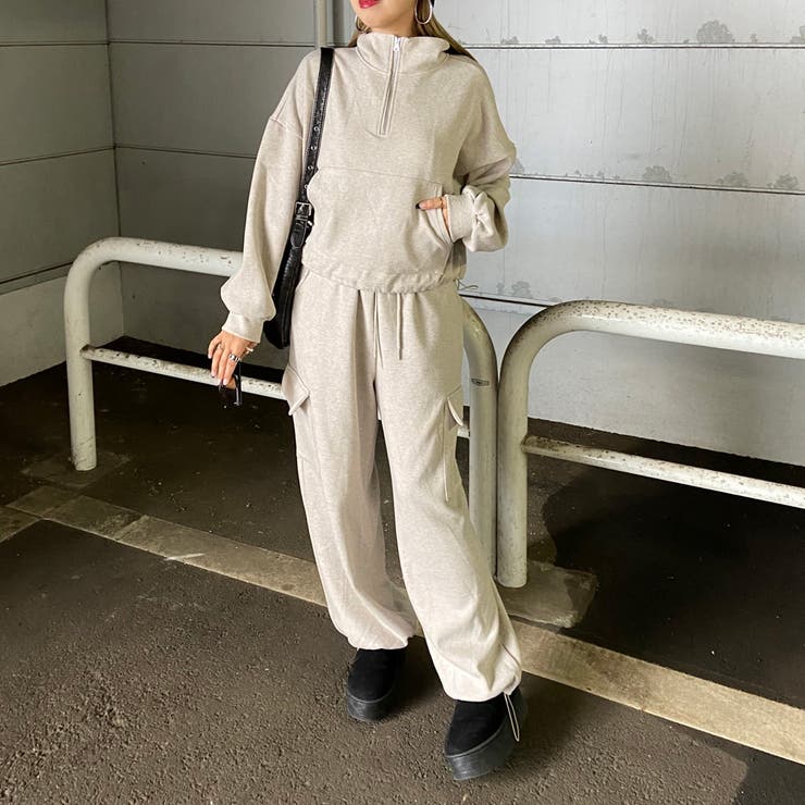 ZIPハイネックトップス・カーゴパンツセットアップ | non-hedge  | 詳細画像9 