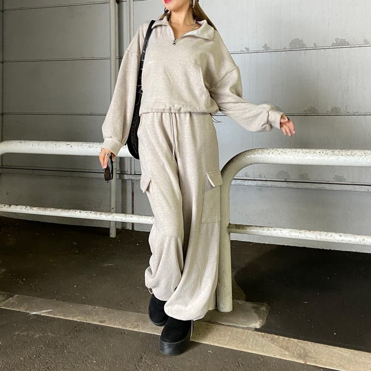 ZIPハイネックトップス・カーゴパンツセットアップ | non-hedge  | 詳細画像10 