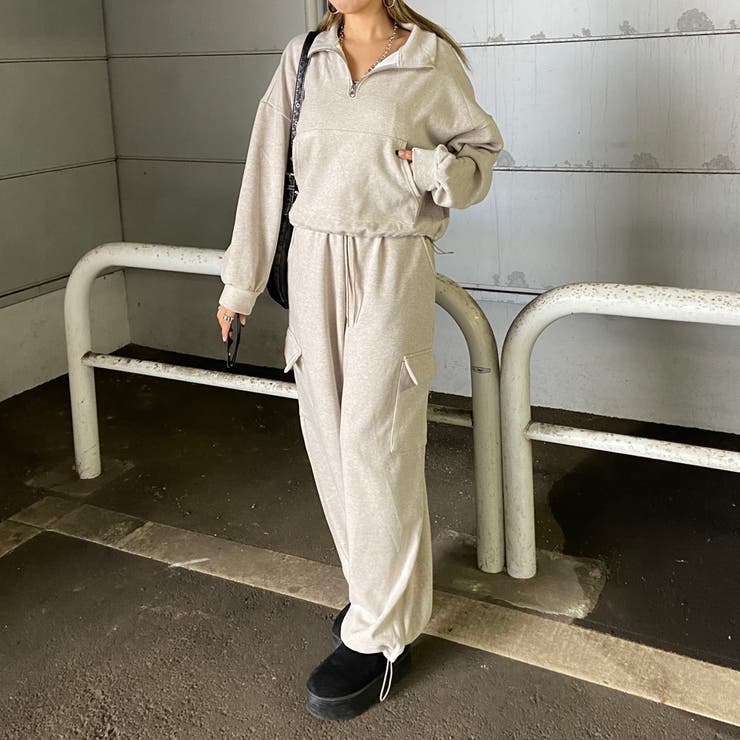 ZIPハイネックトップス・カーゴパンツセットアップ | non-hedge  | 詳細画像11 