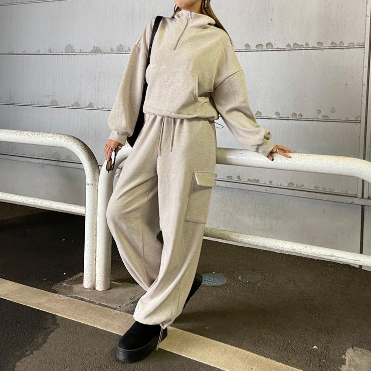 ZIPハイネックトップス・カーゴパンツセットアップ | non-hedge  | 詳細画像12 