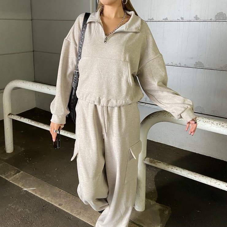 ZIPハイネックトップス・カーゴパンツセットアップ | non-hedge  | 詳細画像13 