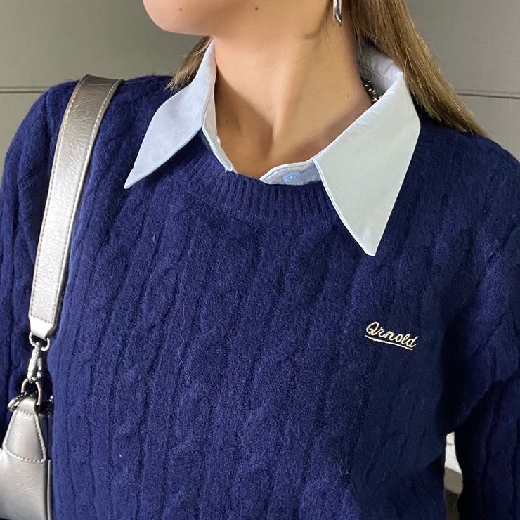 ケーブルニットプルオーバー・シャツアンサンブル | non-hedge  | 詳細画像18 