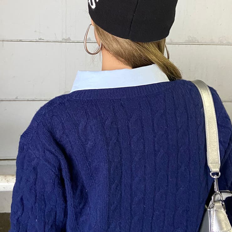 ケーブルニットプルオーバー・シャツアンサンブル | non-hedge  | 詳細画像19 